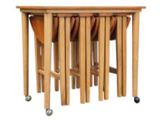 POUL HUNDEVAD - MID CENTURY TEAK NEST OF TABLES