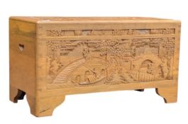 MID CENTURY CHINESE CAMPHOR WOOD BLANKET BOX