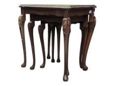 VINTAGE 20TH CENTURY REGENCY REVIVAL NEST OF TABLES