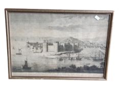 AFTER JOHN BOYDELL NORTH WEST CAERNARVON CASTLE ETCHING