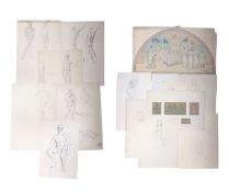 BAUWENS, FELICE LIEVEN. COLLECTION OF STAINED GLASS WINDOW DESIGNS