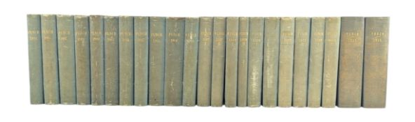 PUNCH. BROKEN RUN OF 1883-1935 CLOTHBOUND MAGAZINES