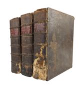 ENGLISH BIBLES. 1788 THE HOLY BIBLE WITH NOTES BY REV. THOMAS SCOTT 3VOL IN CONTEMP. CALF
