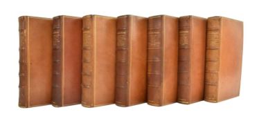 NONESUCH PRESS. 1929-1933 WORKS OF SHAKESPEARE SEVEN VOLUMES IN PUBLISHER'S LEATHER