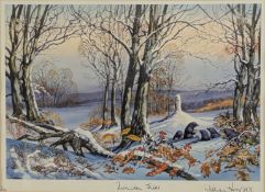 HORWOOD, WILLIAM. 1980 DUNCTON TALES SIGNED LIMITED EDITION PRINT FROM COVER ILLUSTRATION