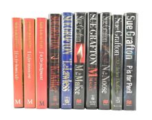GRAFTON, SUE. 1991- TEN TITLES FROM THE KINSEY MILLHONE ALPHABET SERIES OF THRILLERS