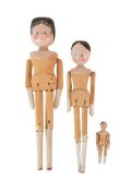 DOLLS - X2 GRODNERTAL DUTCH PEG DOLLS
