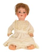 DOLLS - EARLY 20TH CENTURY GERMAN BISQUE HEADED DOLL