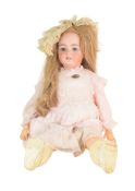 DOLLS - EARLY 20TH CENTURY GERMAN SIMON & HALBIG BISQUE HEADED DOLL