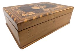 20TH CENTURY TUNBRIDGE WARE MICRO MOSAIC INLAID DESK TIDY BOX