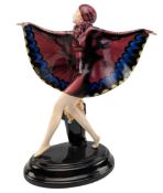 JOSEF LORENZL FOR GOLDSCHEIDER - ART DECO PORCELAIN CABINET FIGURINE OF A DANCER