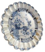 18TH CENTURY LONDON DELFT WARE BLUE & WHITE PORCELAIN PLATE