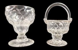 GEORGE III 18TH CENTURY C. 1760 MONTEITH / BONNET GLASS T/W ANOTHER