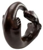 LAURENCE BRODERICK (BRITISH, 1935-2024) - LIMITED EDITION BRONZE MODEL OF A SANDAIG OTTER