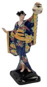 JOSEF LORENZL - PORCELAIN CABINET FIGURINE OF A JAPANESE LADY IN KIMONO