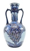 WILLIAM MOORCROFT FOR MACINTYRE - HESPERIAN LILAC 1905 TWIN HANDLED VASE
