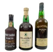 THREE VINTAGE PORT APERITIF WINE BOTTLES