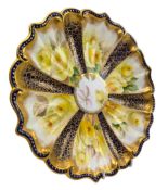 CRESCENT & SONS - EARLY 20TH CENTURY C1910S HAND PAINTED FINE BONE CHINA CABINET PLATE