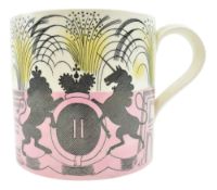 ERIC RAVILIOUS FOR WEDGWOOD - 1953 QUEEN ELIZABETH II CORONATION MUG