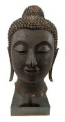 16TH CENTURY THAILAND AYUTTHAYA PERIOD BRONZE HEAD OF BUDDHA
