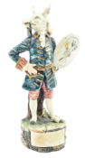 AUSTRIAN 19TH CENTURY CIRCA 1880S PORCELAIN FIGURE OF 'TRUSTY SERVANT'