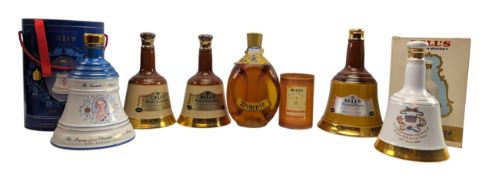 SIX BELL'S OLD SCOTCH WHISKY COMMEMORATIVE DECANTER T/W ANOTHER