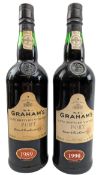 1989 & 1990 W. & J. GRAHAM'S LATE BOTTLED VINTAGE PORT BOTTLES