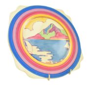 CLARICE CLIFF FANTASQUE - GIBRALTAR PATTERN - 1930 CERAMIC DINNER PLATE