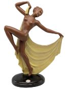 JOSEF LORENZL FOR GOLDSCHEIDER - ANDAGIO - TERRACOTTA FIGURINE OF A DANCER