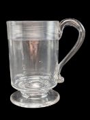 LATE 18TH CENTURY GEORGE III SHILLING COIN TANKARD GLASS