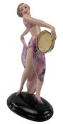 JOSEF LORENZL FOR GOLDSCHEIDER - PORCELAIN DANCER IN PINK TWO PIECE DRESS