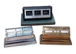 THREE LATE 20TH CENTURY PERPETUAL DESK CALENDARS