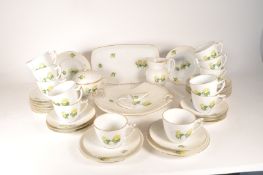BING & GRONDAHL, DENMARK - VINTAGE YELLOW FLOWER COFFEE SET