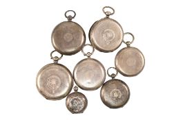 ASSORTMENT OF SILVER & POCKET WATCH CASES