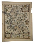 SPRATTS HIGH TEST PLAN OF SCOTLAND - 1930S COLOURED ROAD MAP