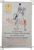 FRANKLIN MINT INTERNATIONAL DRESSAGE CHAMPIONSHIPS - 1977 ADVERTISING POSTER