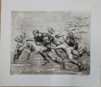 MARCEL CHIRNOAGA - THE GAME - ETCHING FROM INEVITABLE MONSTERS SERIES SIGNED IN PENCIL