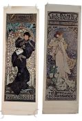 AFTER ALPHONSE MUCHA - TWO 1970 SARAH BERNHARDT LITHOGRAPH POSTERS