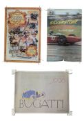 OF AUTOMOBILIA RACING INTEREST - THREE VINTAGE ADVERTISEMENT POSTERS