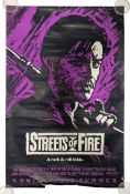 STREETS OF FIRE A ROCK & ROLL FABLE - 1980S ONE SHEET PROMOTIONAL FILM POSTER