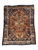 MID 20TH CENTURY PERSIAN ISLAMIC QASHQAI PRAYER RUG