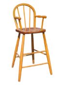 MANNER OF ERCOL - 20TH CENTURY BEECH CHILDS CHAIR