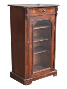 LATE VICTORIAN MAHOGANY & MARQUETRY INLAID MUSIC / PIER CABINET