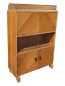 1930S ART DECO OAK QUARTER VENEER STUDENT BUREAU DESK CABINET