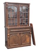 VICTORIAN 19TH CENTURY MAHOGANY LIBRARY BOOKCASE CABINET