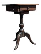 19TH CENTURY VICTORIAN MAHOGANY PEDESTAL TABLE WITH DRAWER