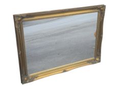 MODERN GILT FRAMED WALL HANGING OVERMANTEL MIRROR