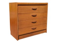 WILLIAM LAWRENCE - MID 20TH CENTURY TEAK CHEST OF DRAWERS