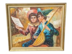 KARMAN - VINTAGE 20TH CENTURY ITALIAN PORTRAIT OIL PAINTING