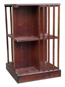 EDWARDIAN STYLE MAHOGANY REVOLVING TWO TIER BOOKCASE
